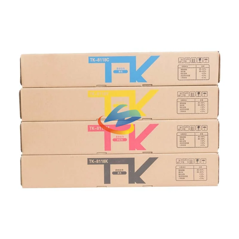 4PCS TK8115 TK8117 TK8118 Toner Cartridge for Kyocera ECOSYS M8124cidn M8130cidn TK-8115 TK-8117 TK-8118 Toner BK160g CMY160g