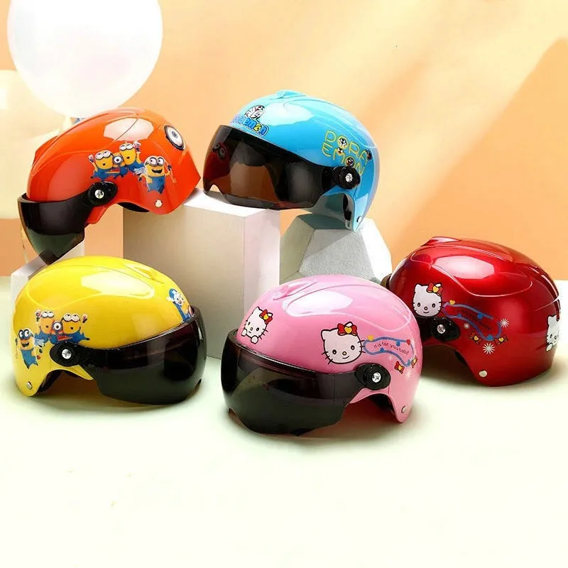 Children's electric car helmet cute baby child half helmet girl boy four seasons general electric car helmet children s casual shoes baby glowing slippers boys girls summer beach shoes cute avocado kids led slippers princess sandals