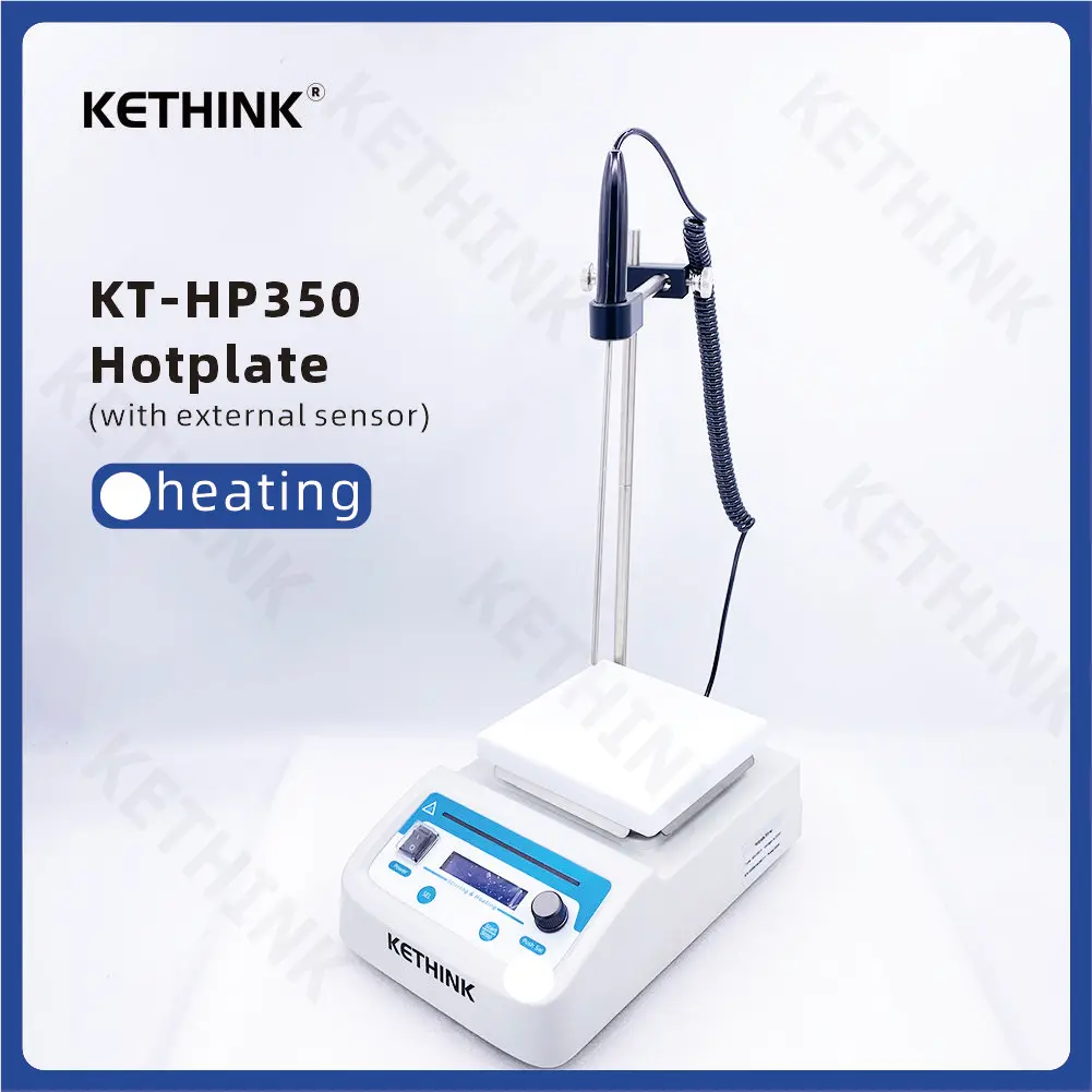 KETHINK KT-HP350 실험실 난방 장치, 디지털 미니 핫 플레이트, 최대 난방 볼륨 3L