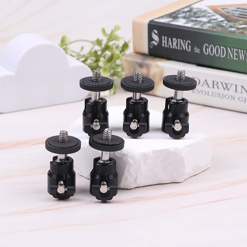 카메라 삼각대용 1/4 나사 구형 금속 헤드, LED 라이트 플래시 삼각대 브래킷, 거치대 마운트 핫 슈 어댑터 크래들, 1 개