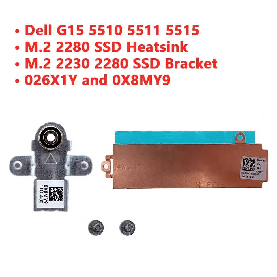 Couvercle Dissipateur Thermique SSD M.2 2280 Pour Dell G15 5530 & G16 7630 - En Alliage D'aluminium Avec Coussin Thermique