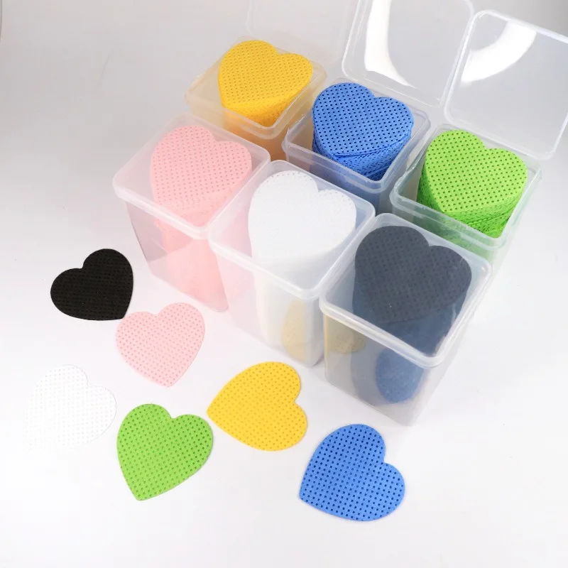 

200Pcs Lint-Free Nail Polish Remover Cotton Wipes Heart Shaped UV Gel Tips Remover Cleaner Paper Nails Polish Cleaning Tools