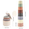 Baby Toys Stacking Cup Cartoon Early Educational Learning Color Number Nesting Sorting Bath Shower Play Water Sand Game For Kids 6