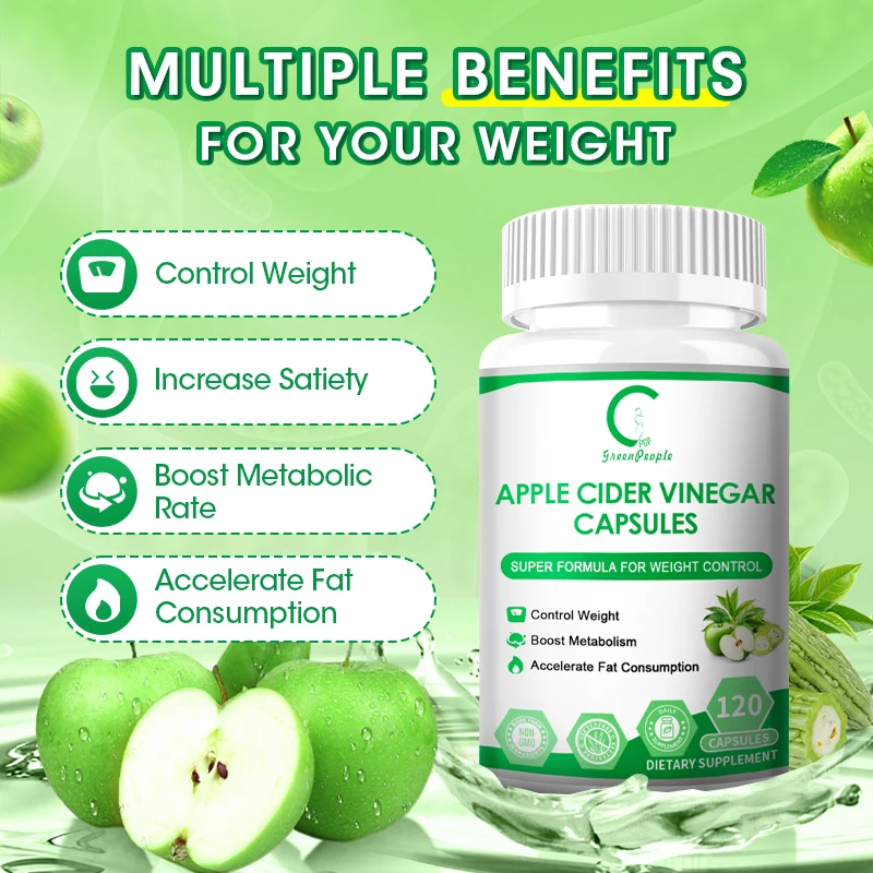 Apple Cider Vinegar Multivitamin Capsule , Apple Citrus, With Cider Vinegar + Folic Acid, Natural