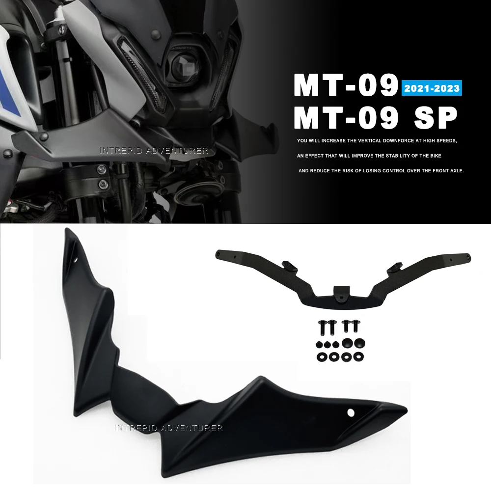 

New For YAMAHA MT 09 MT-09 2021 2022 2023 Motorcycle mt 09 MT09 SP Naked Front Spoiler Winglet Aerodynamic Wing Kit Spoiler