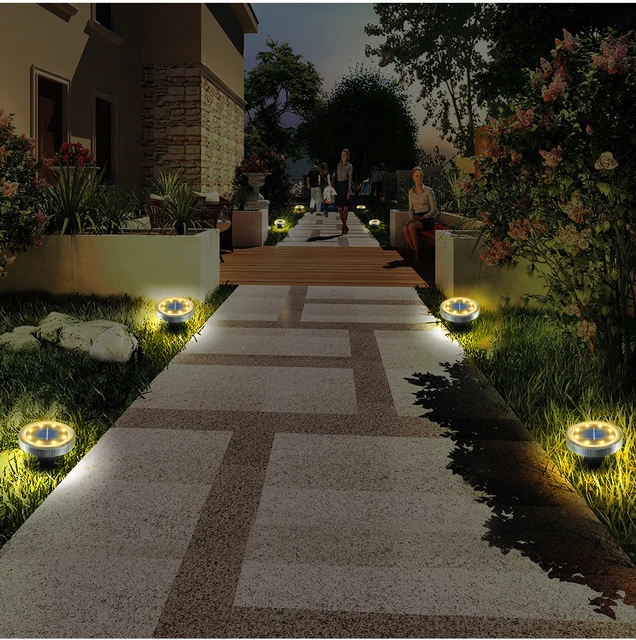 Luces Solares LED Exterior Jardin, IP65 Impermeable Lámpara, para  Iluminación de Caminos, Patio,Terreza y Camping, Blanca Cálida (A) :  .es: Iluminación