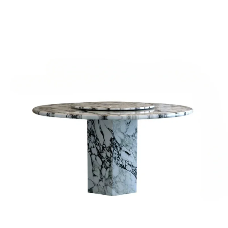 Bulgari Tavolo Da Pranzo Rotondo In Marmo Per Uso Domestico Piccolo Appartamento Con Tavolo Girevole Ingresso Francese Lux Table
