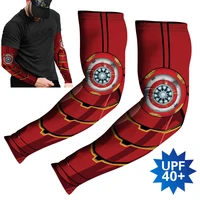 2Pcs/Pair Sports Cycling Arm Sleeves Anti-UV Sun Protection UPF Arm Cover Compression Running Basketball Football Fishing Sleeve 2