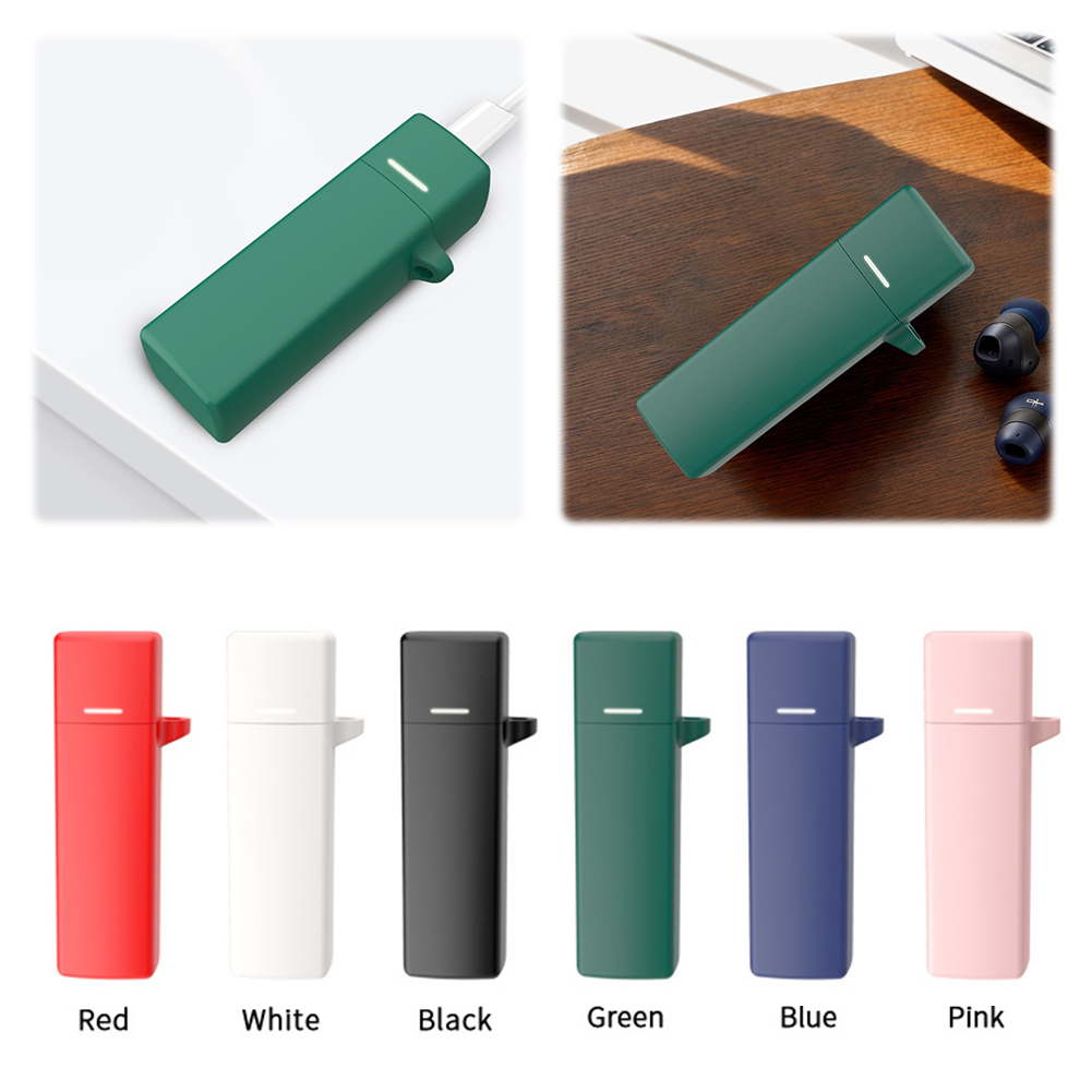 Silicone Case Soft Protective Case Shockproof Earbuds Charging Case Skin Cover Dustproof with Carabiner for Anker Soundcore A30i