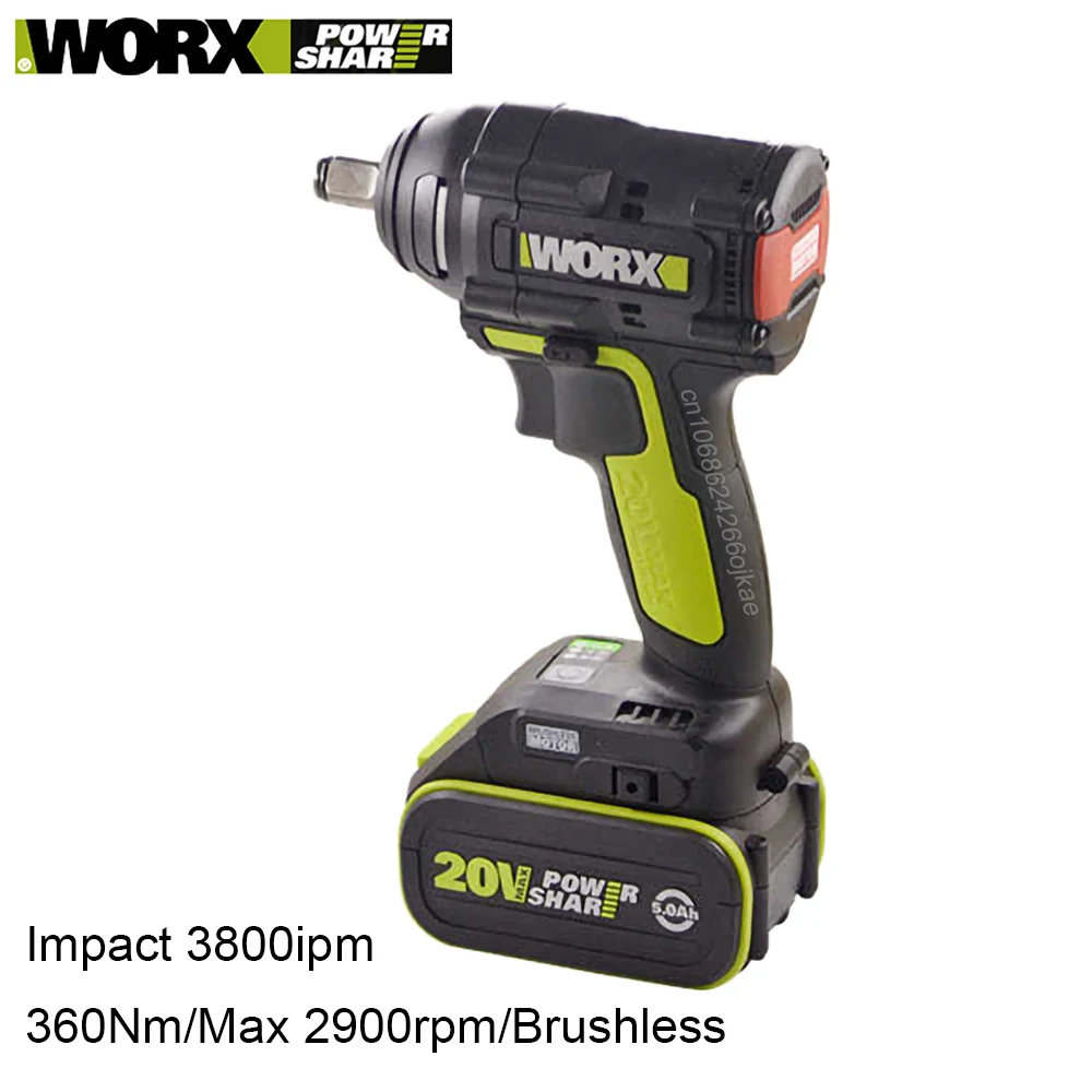 Worx Cordless Impact Wrench Brushless WU279 20v 360Nm