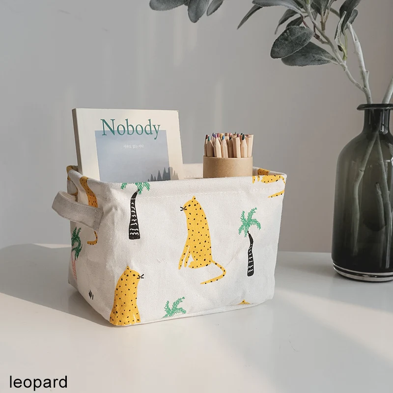 

Foldable Storage Basket Storage Bin Closet Toy Box Container Organizer Fabric Basket portable Desktop Storage Baskets Bags