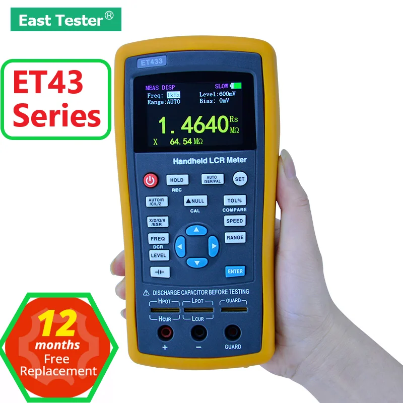 East Tester LCR Digital Bridge Meter ET43 USB Handheld High Precision