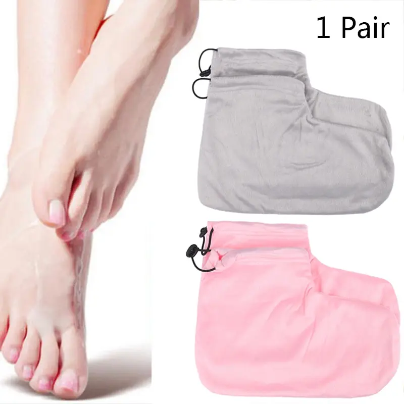 

1 Pair Paraffin Heat Wax Spa Foot Protection Gloves Warmer Pedicure Manicure High Quality Nail Equipment