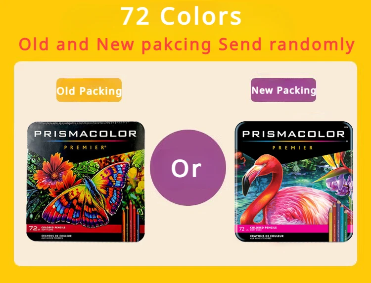 オリジナルのプリズマカラープレミア色鉛筆36 72 150色画材スケッチ用