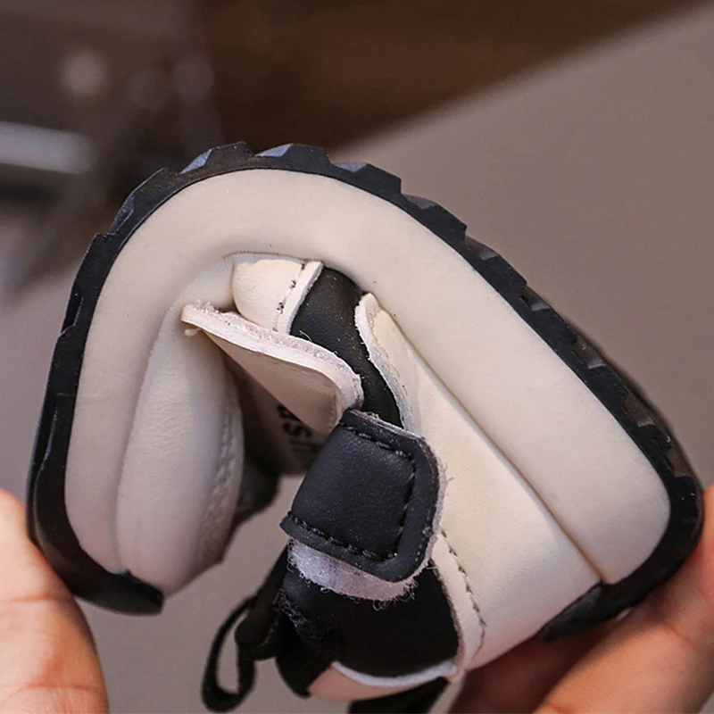Children High-top Autumn Sneakers Boys Anti-kick Sports Shoes Girls Double Hook Design Sneakers Baby Soft Walking Shoes 6