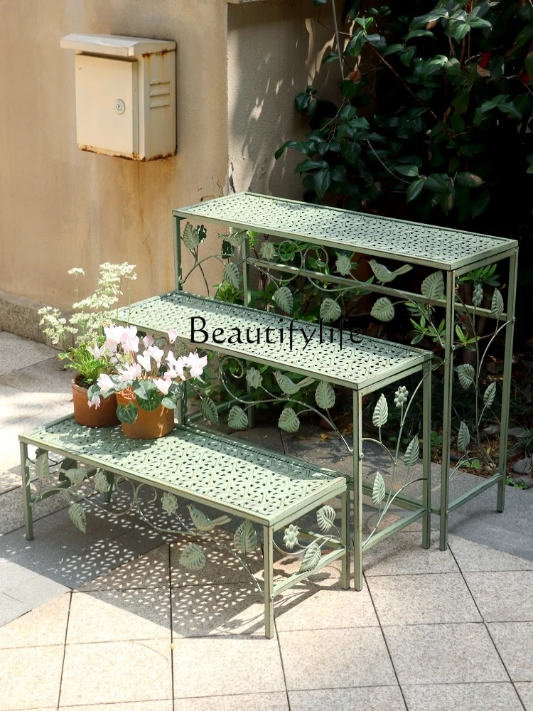 

Balcony Flower Shelf Ladder Outdoor Courtyard Flower Rack