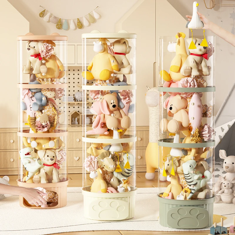 Stackable Toy Organizer Doll Storage Tube Suitable for Home and Bedroom Storage Holiday Decoration christmas storage box