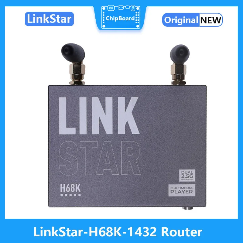 Wi-Fi6 LinkStar-H68K-1432 , 4GB RAM, 32GB eMMC, Dual-2.5G dual-1G ̴, 4K , ȵ̵ 11,  OpenWRT