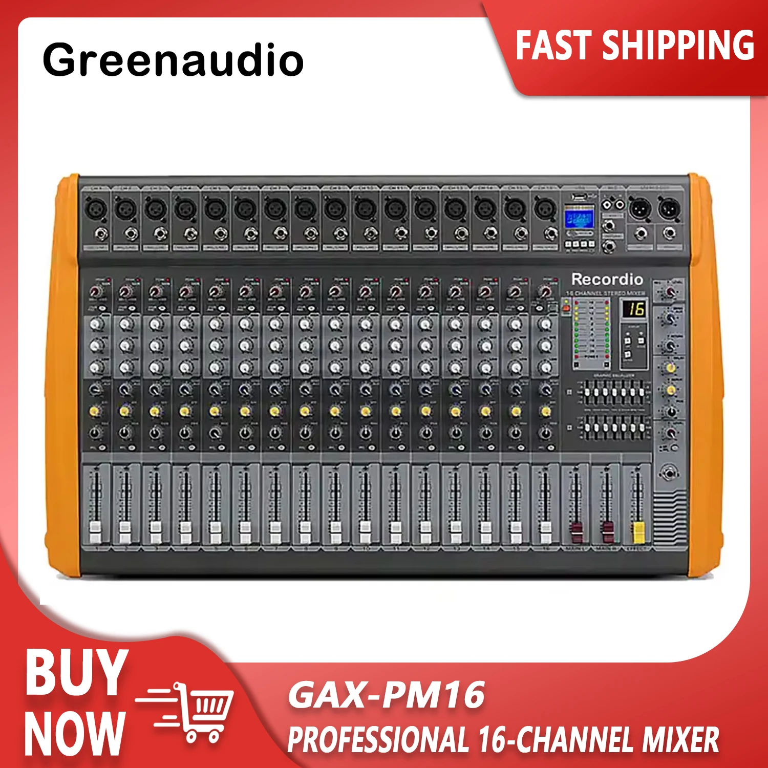 GAX-PMX16　16CHパワードミキサー GAX-PMX16 Power Mixer - 2000W with 16DSP Effects & USB