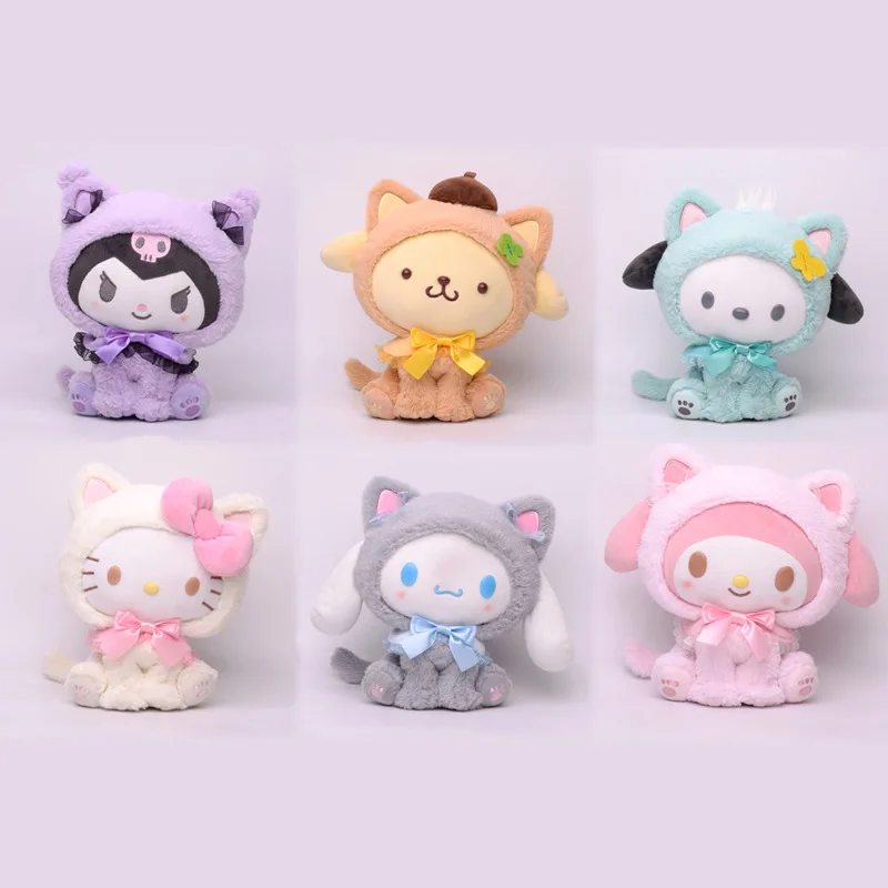 

Sanrio Cinnamoroll pompompurin kuromi my melody плюшевая кукла мультяшная супер мягкая плюшевая игрушка для детей подарок на день рождения и Рождество