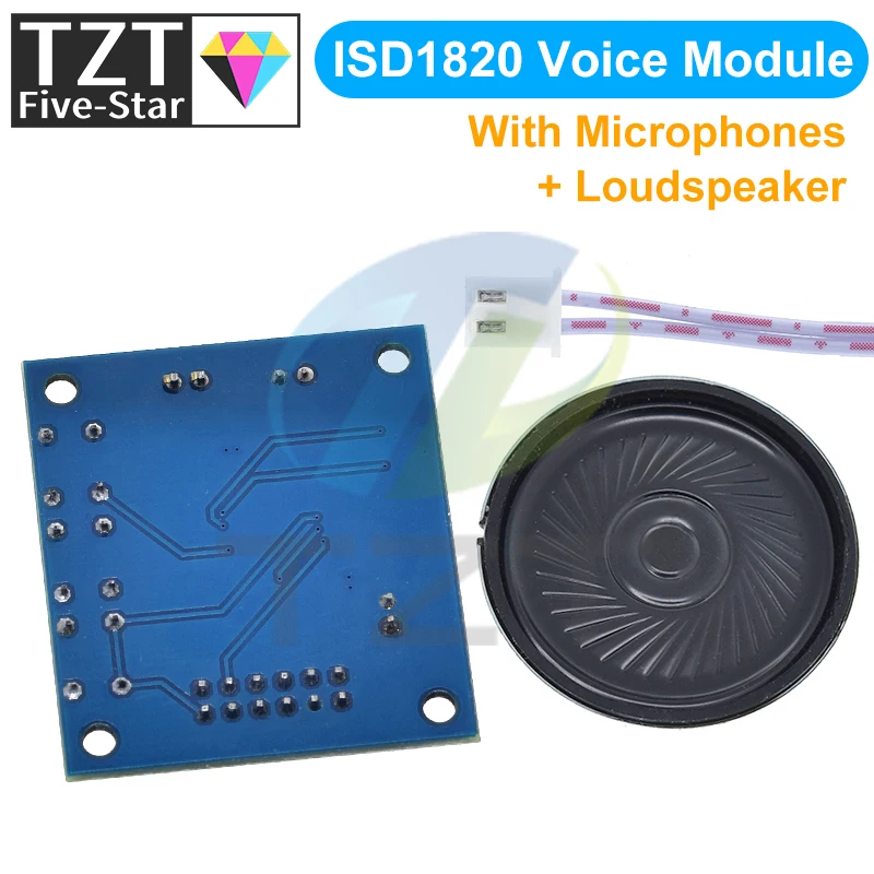 Enhanced Voice Recording Module with Microphone and Loudspeaker