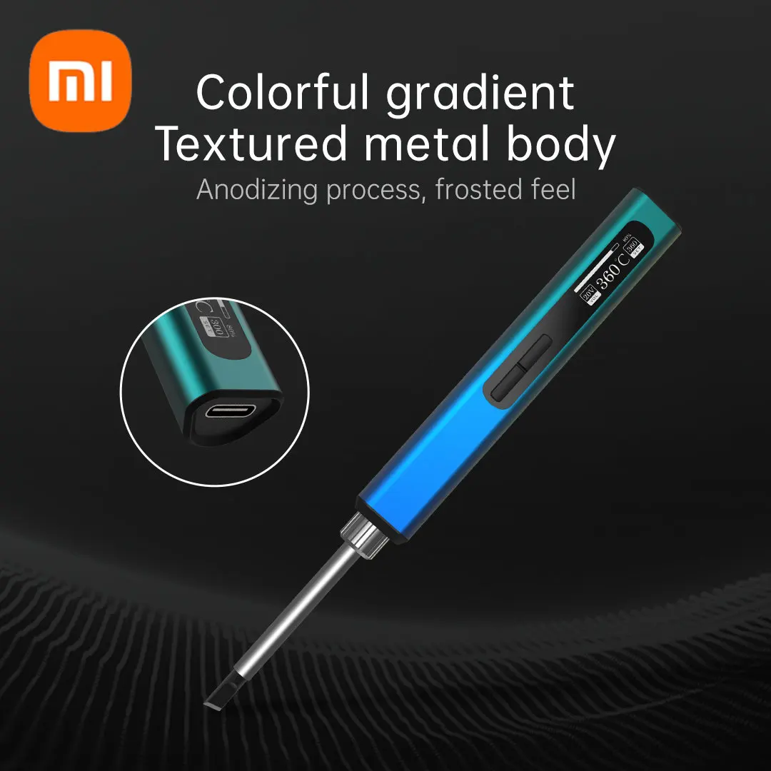 Xiaomi Ronguan Smart Portable Electric Soldering Iron Set Digital OLED Display Temperature