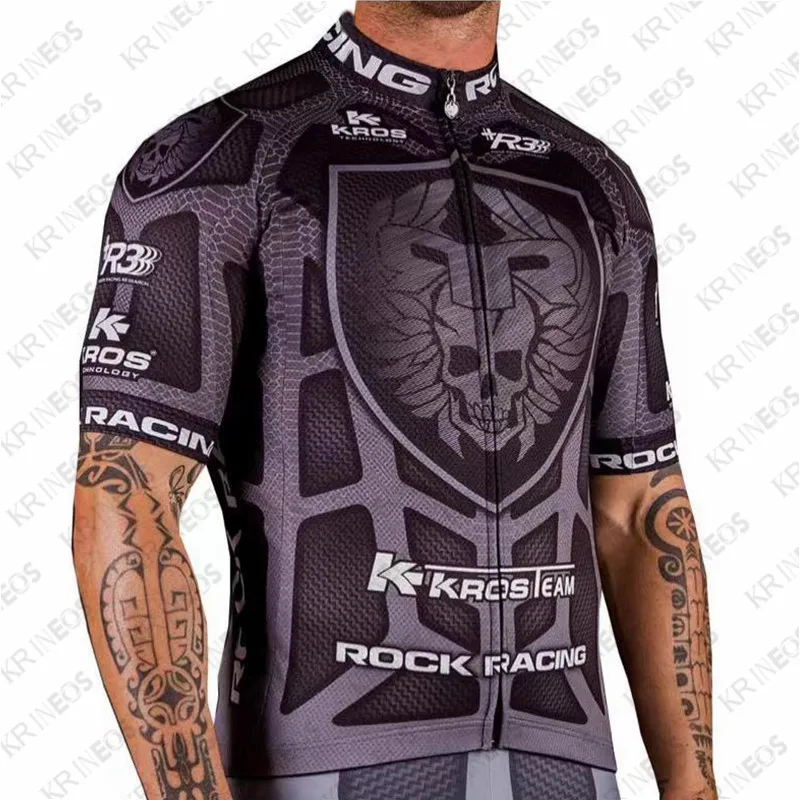 Men's Breathable Short Sleeve T-Shirt Cycling Clothing Rockful Racing Sports Equipment Training T-Shirt Summer