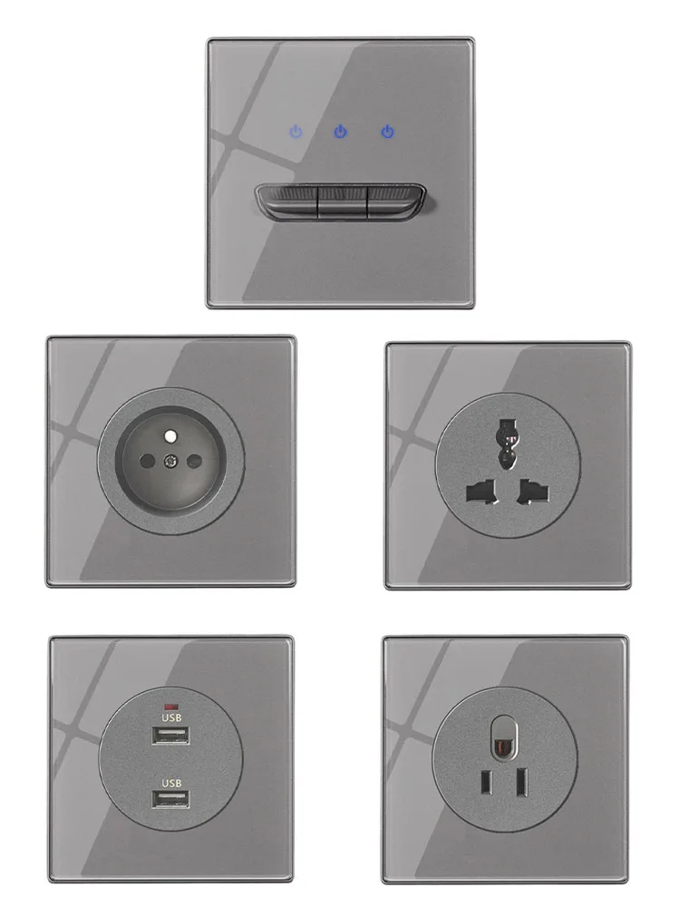 ׷ ũŻ ȭ   ġ г LED ǥñ, 1 2 3 4 Gang1  ü   , USB   