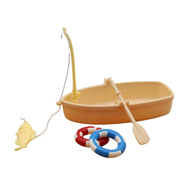 1 Set Useful Mini Paddle Boat with Swim Circle Fine Workmanship Simulation Fishing  Boat - AliExpress