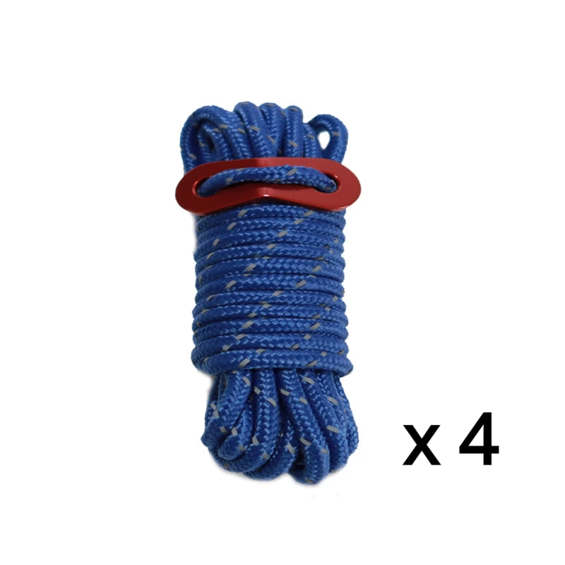 Cuerda para acampar al aire libre a prueba de viento, tensor de tienda,  tendedero, trinquete de cuerda, accesorio de dosel, 4mm, 4 piezas -  AliExpress