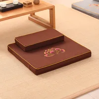 Thickened Linen Meditation Cushion Zafu Removable Washable Cover Home Yoga Buddhist Prayer Cloth Floor Sitting Mat 1
