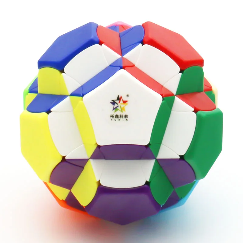 YuXin 성간 시리즈 스타 버스트 경로 3x3 Megaminx 매직 큐브 구불 구불 한 퍼즐 스티커없는 바디 성인 지능 장난감 속도