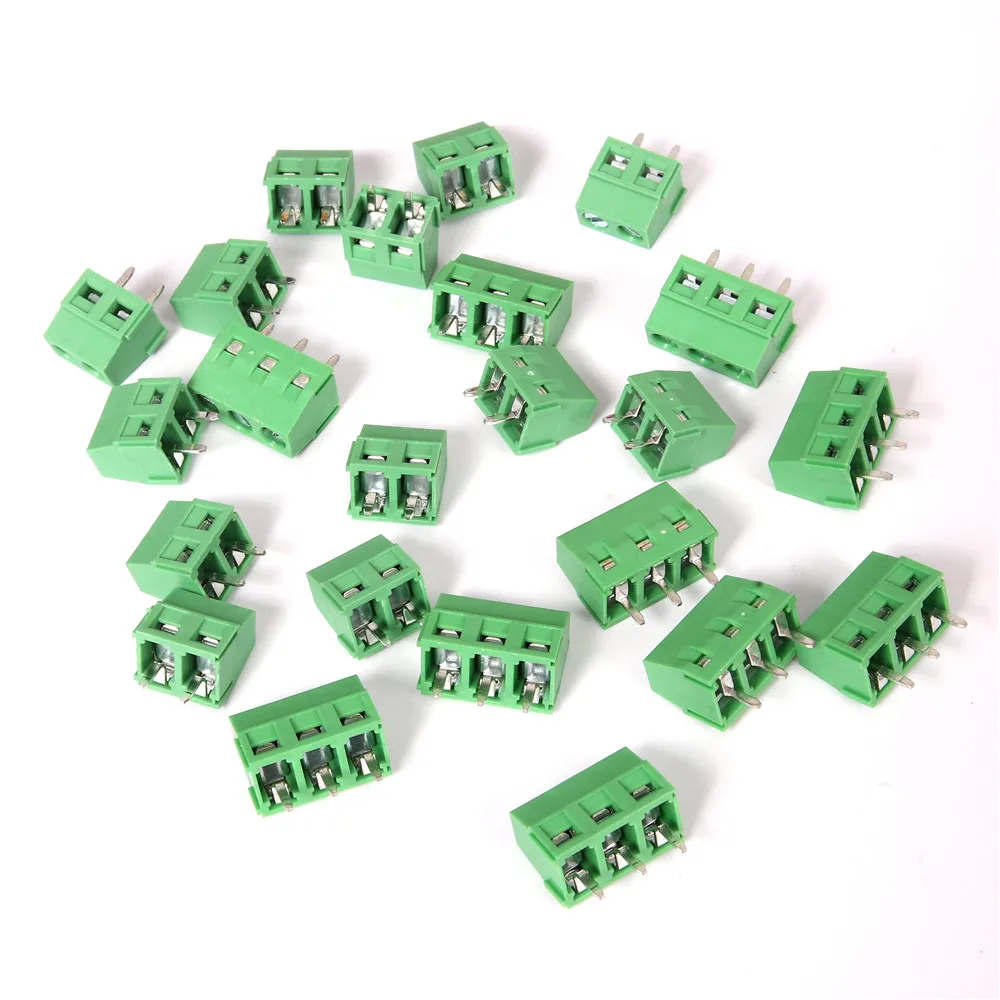 50/100 PCS KF127-5.00/5.08mm KF127-2P KF127-3P Screw 5.0mm Terminal Block 2 Pin 3 Pin Pcb Terminal Block Connector