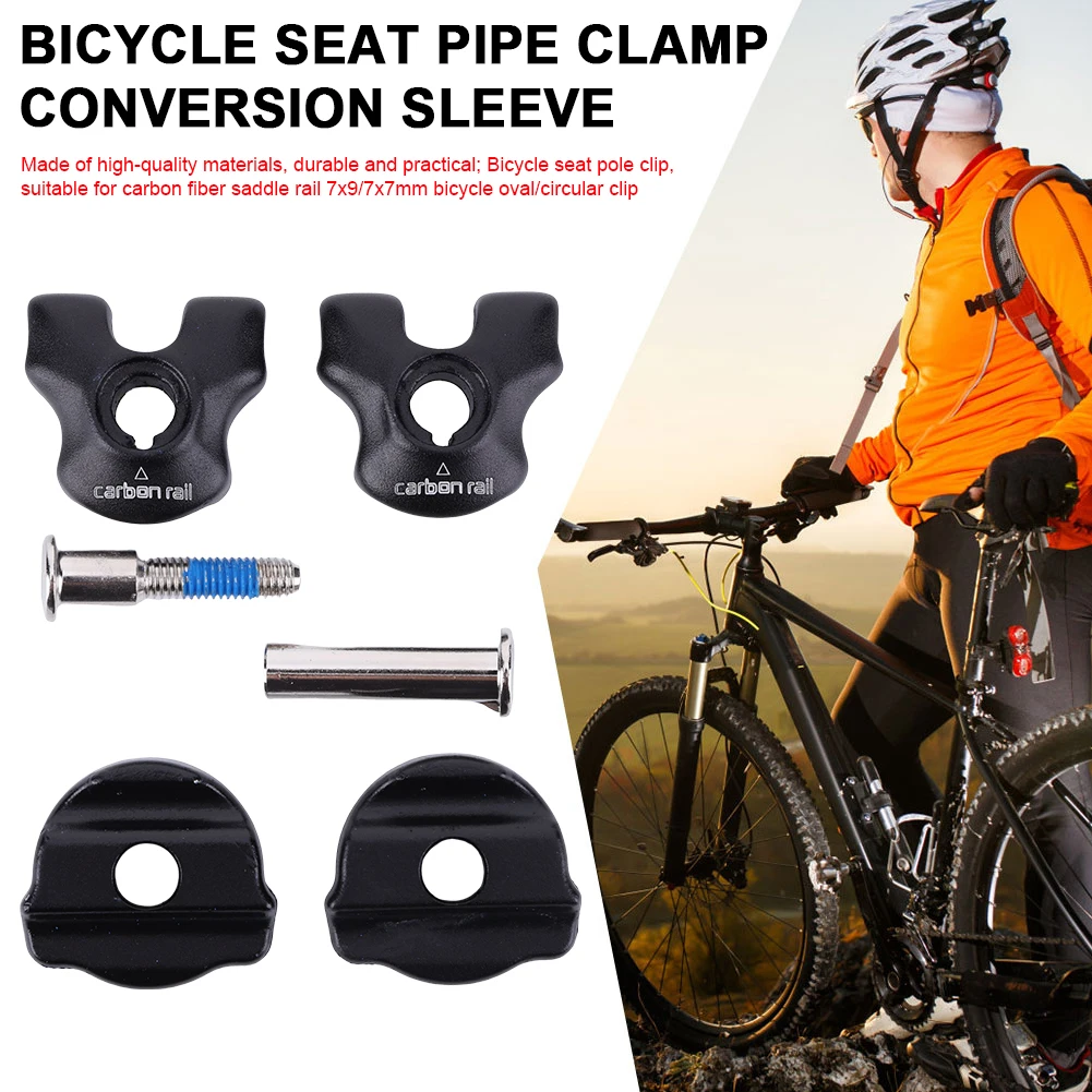 Bike Seatpost Clamp Bicycle Seat Pipe Clamp Conversion Sleeve Bicycle Seatpost Clamp for Oval/Round Clips