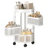 3/4/5 Layers Kitchen Shelves Storage Rack Stainless Steel Storage Racks Metal Corner Floor Snack Rack For Household 1