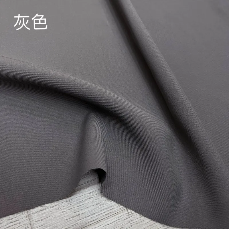 Diagonal solid color micro-elastic sag free ironing spring and autumn pants vest skirt small suit trench coat clothing fabric