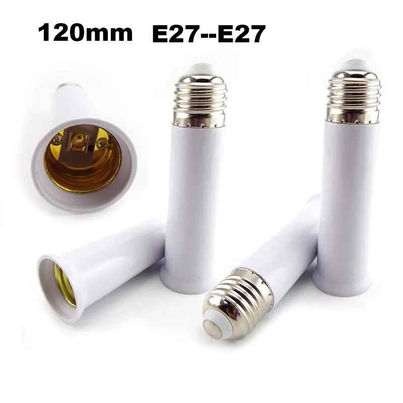 120mm E27 to E27 Lamp Holder Converter Heat Resistant Socket Light Bulb Lamp Holder Adapter Plug Extender Led Light Use