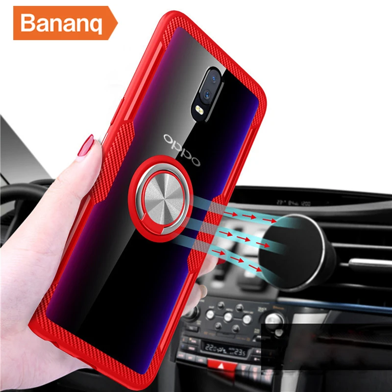 Custodia Bananq Per Oppo R15 R17 A3 F7 Realme C15 C12 C11 Reno 10X Zoom 2 2Z 2F 4 Pro 5G Copertura Magnetica Per Anello Da Dito Per Auto