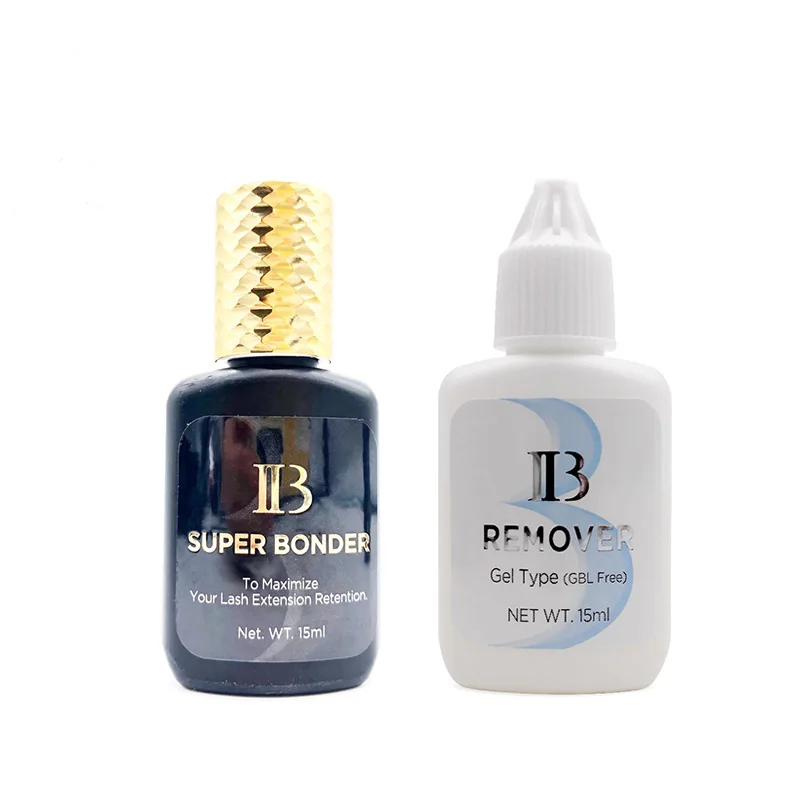 2 Bottles IB Primer Premium Gel Remover GBL Free Eyelash Extension Glue 15ml Ibeauty Super Bonder False Lash Adhesive Suppliers 6