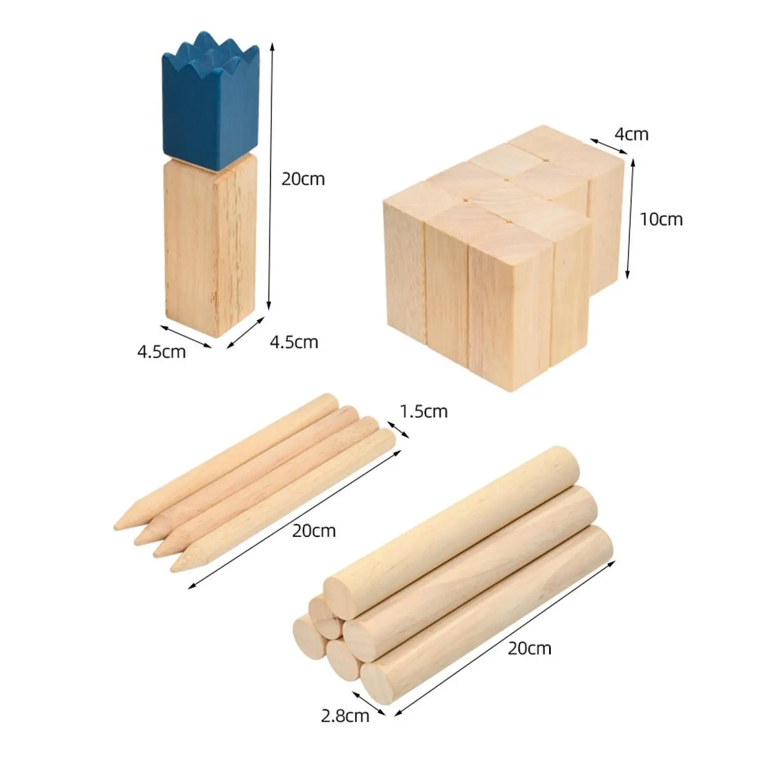Kubb 야드 게임 세트 잔디밭 실용적인 마당 정원 나무 던지기 게임 세트 청소년을위한 야외 재미 대화 형 어린이 성인 가족