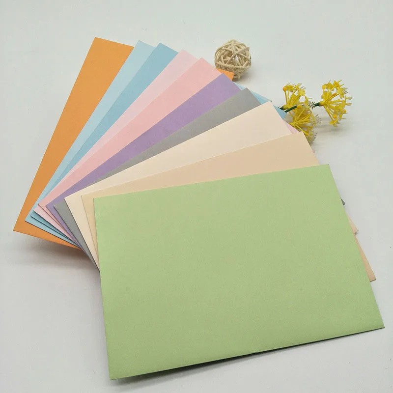 Spot Colored Small Fresh DIY Adhesive Envelope Birthday Holiday Invitation Letter Housewarming Greeting Card Postcard Envelope