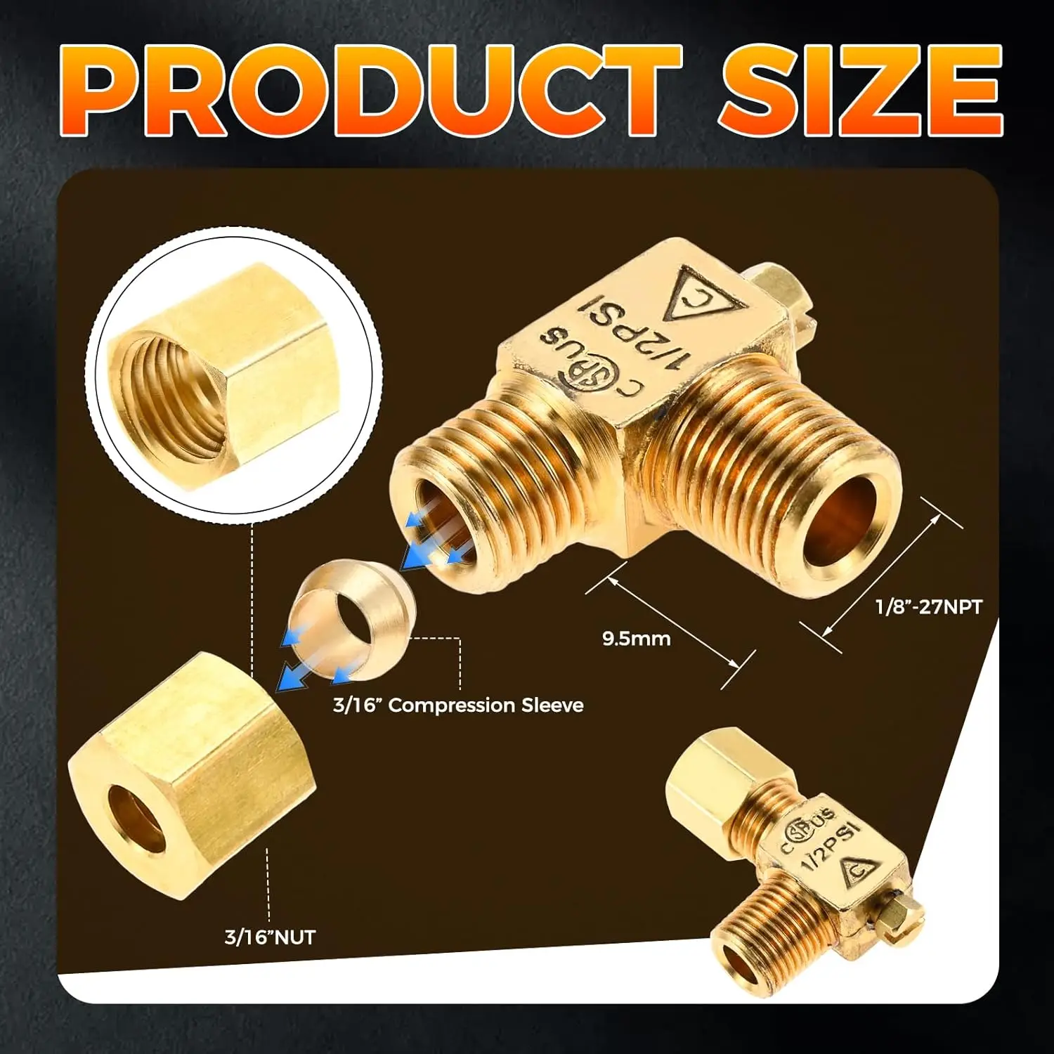 Pilot Tube 3/16" OD X 20" Copper Pipe Bendable Range Oven Pilot Burner with 2065643 Valve for Hotel Kitchen Gas Equipment