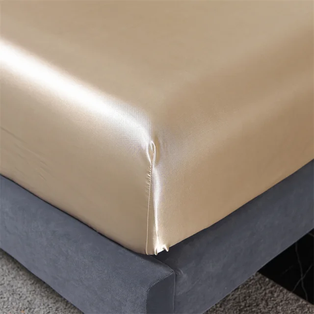 Drap-housse élastique en Satin à la mode, 3 pièces, bandes élastiques pour housse de matelas, literie (1 drap-housse + 2 taies d'oreiller) 4