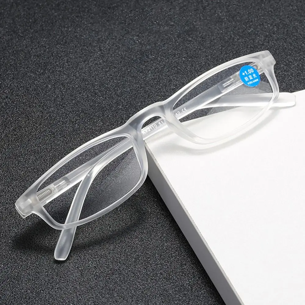 Fashion Transparent Reading Glasses Anti Blue-ray Senior Citizens Ultralight Presbyopia Eyewear