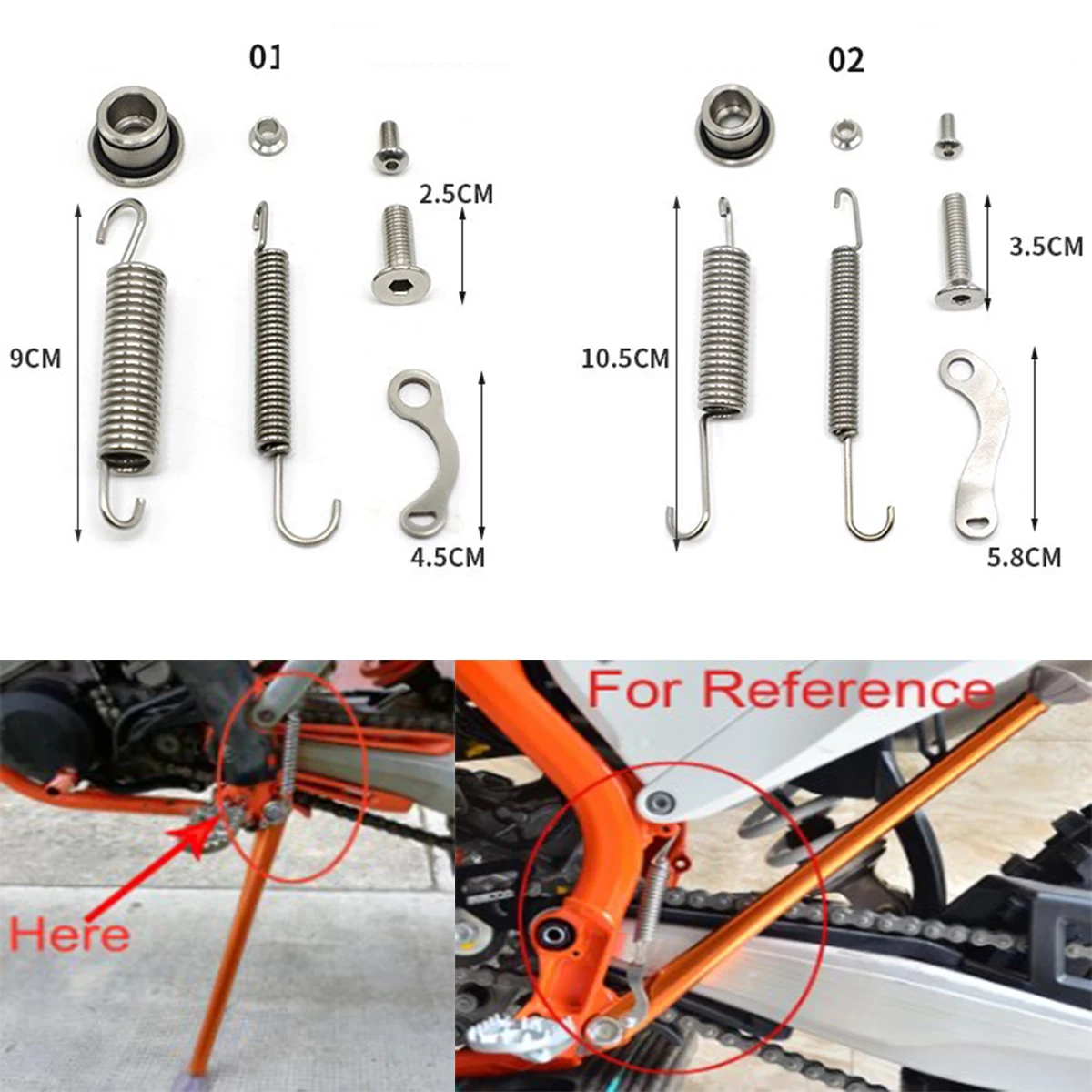 KickstandSideStandSpringsKitforKTMEXCEXCFSixDaysXCXCWSix
