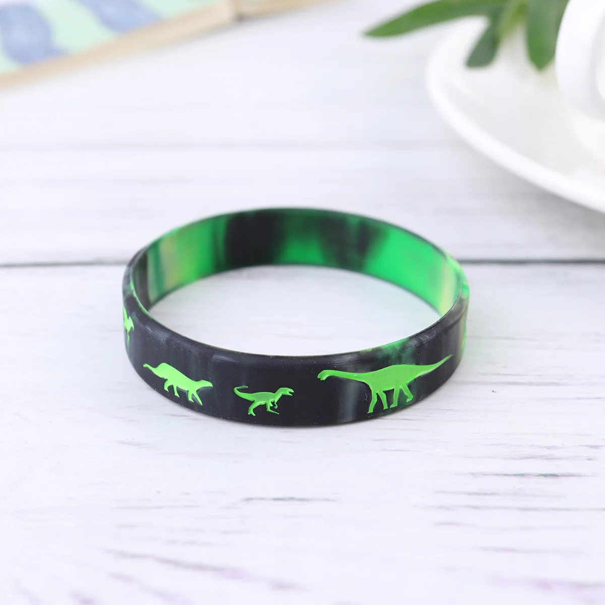25 Pcs Party Bracelet Toy Wristbands Hand Chain Tape Silicone Dinosaur Straps Customized