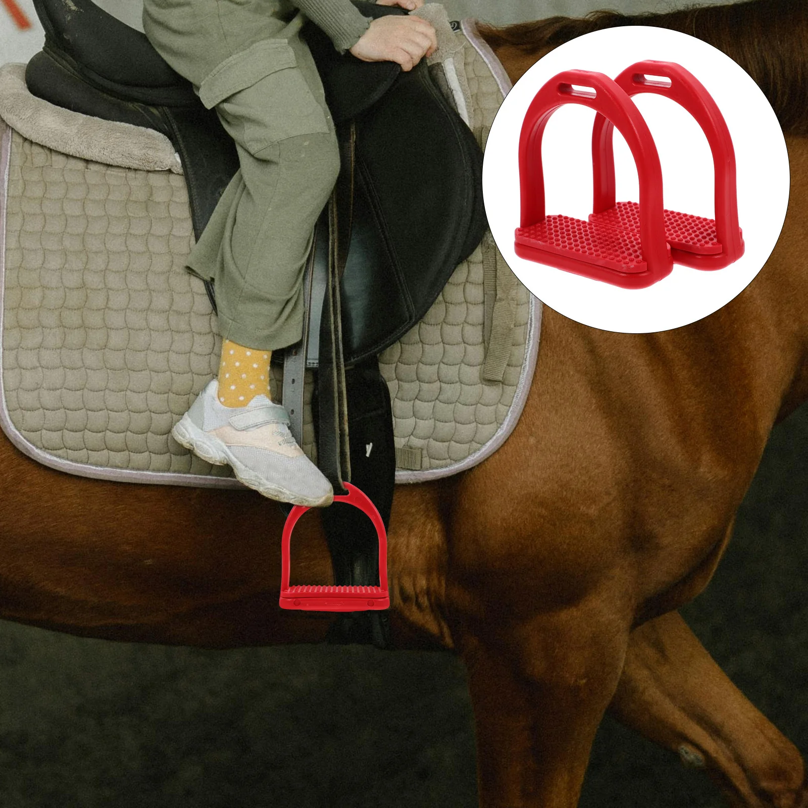 HighStrength POM Saddle Accessories Durable Safety Stirrups For Riding Horse Saddle Parts Equestrian Western Replacement