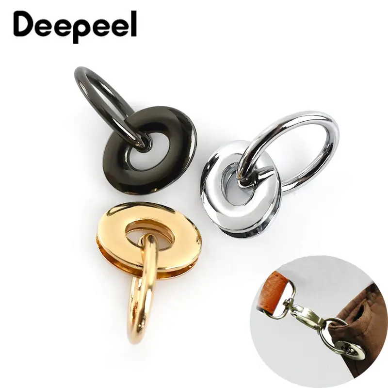 5/10Pcs Metal Eyelet Side Buckle Screw O Ring Clasp Connect Handbag Handle Leather Bags Strap Belt Craft Hardware Accessories