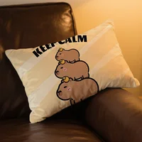 Mignon intéressant Kapibala housse de coussin Rectangle taie d'oreiller impression chevet canapé chambre décoration de la maison taie d'oreiller 6