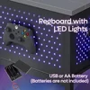 42 Inch LED Coffee Table with Storage Glass Coffee Tables for Living Room with Sliding Doors, Black Living Room Center Table 5